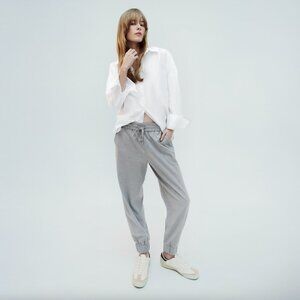 Zara grey linen jogger sweatpants